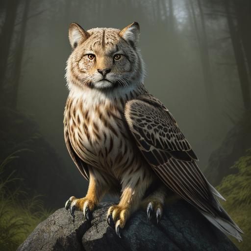 Majestic Gryffin in Warm, Golden Light