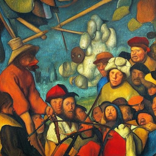 Surreal Expressionist Stadium in Hellish Dreamlike State