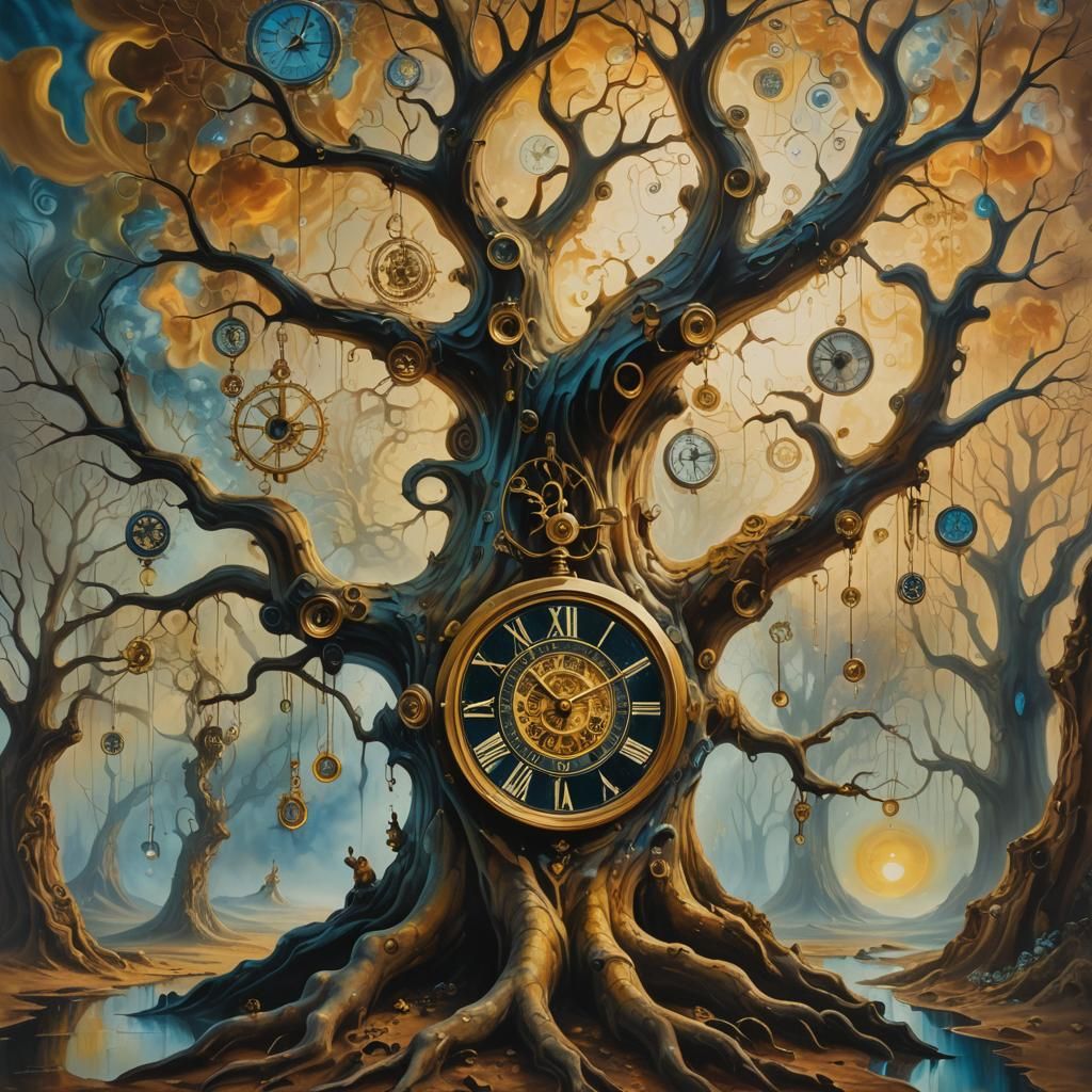 Surreal Time Masters Unleash Golden Hour Chrono-Mist