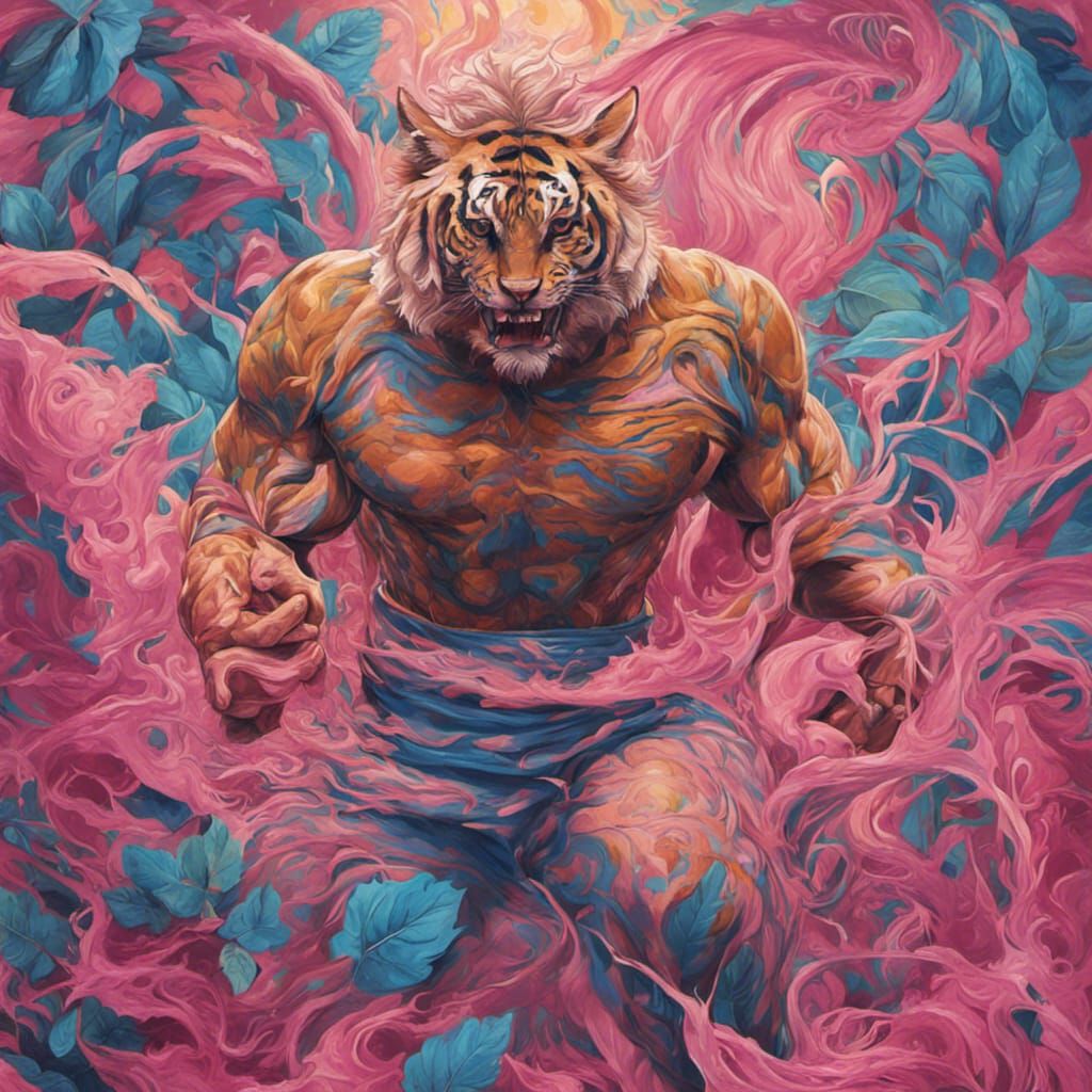 Hyperdetailed Surreal Tiger Warrior