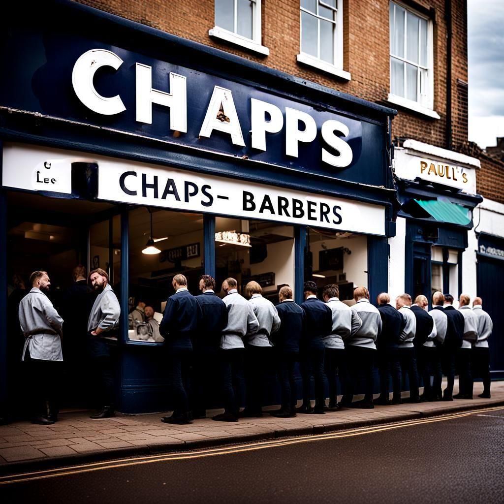 We all went out for a barber queue.