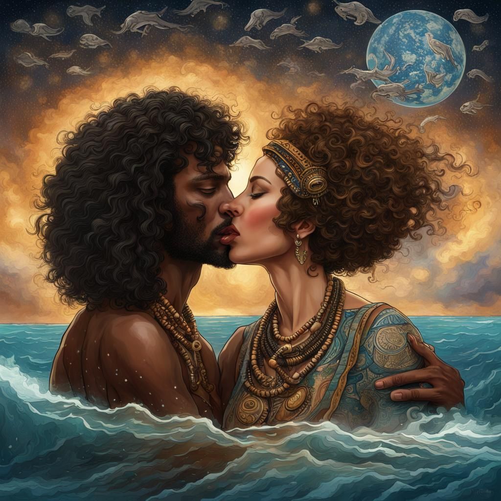 Romantic Encounter in a Celestial Ocean