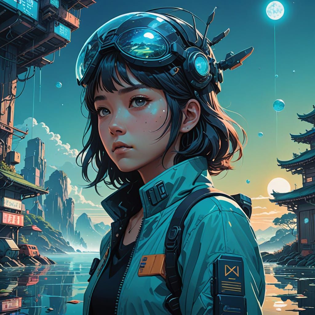 Enchanting Ocean Realm Portraits in Vibrant Anime Style