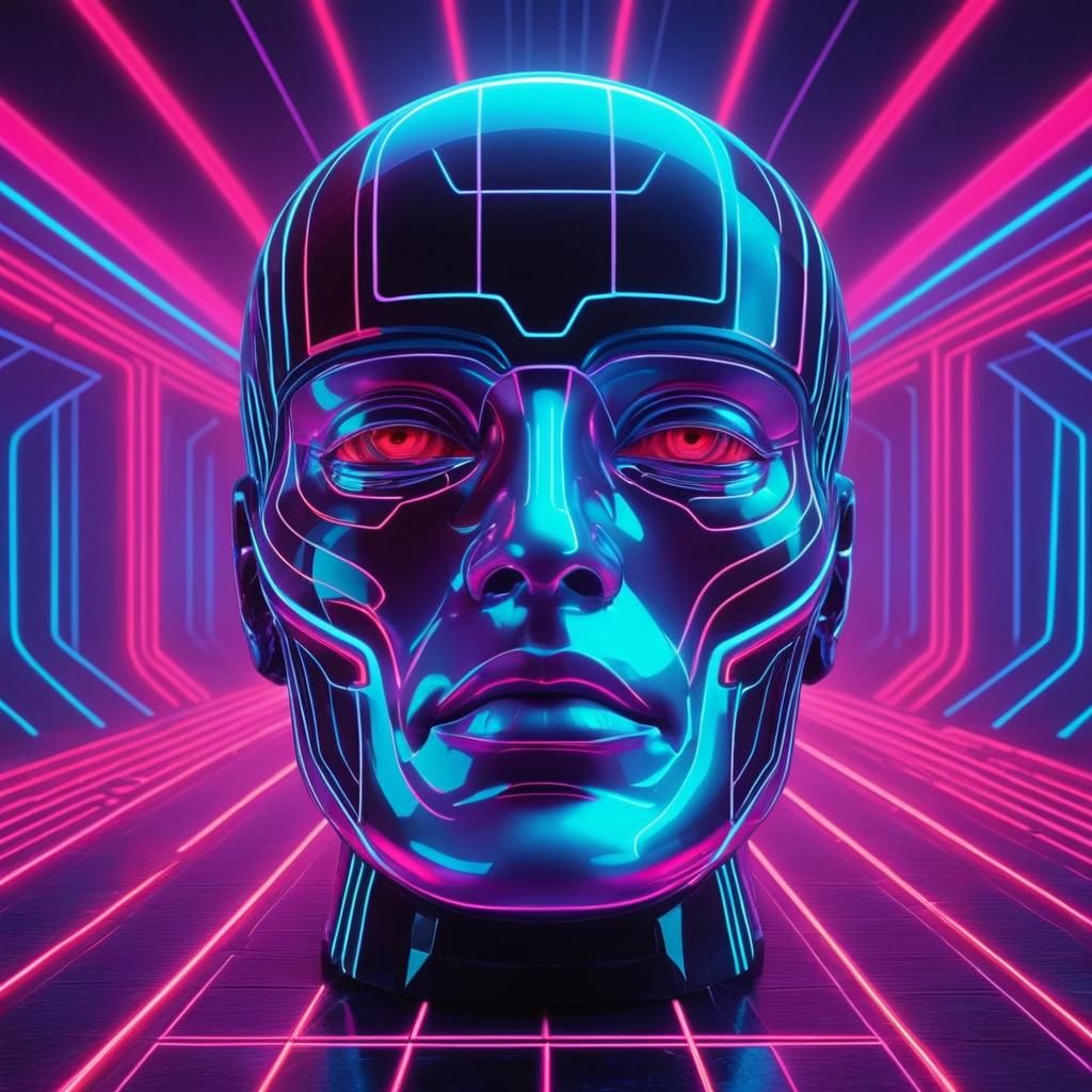 Ethereal Tron Synthetic Dreamscape