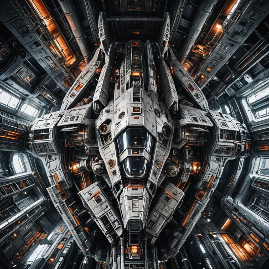 Surreal Spacecraft in Hyperrealistic Detail