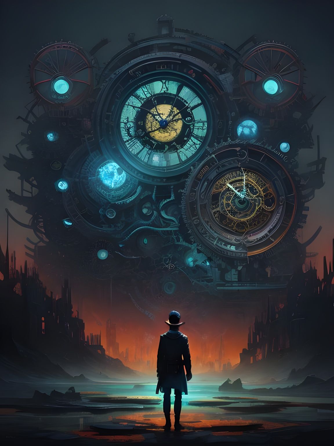 Soul in Clock Spring: Expressionist Psychedelic Art