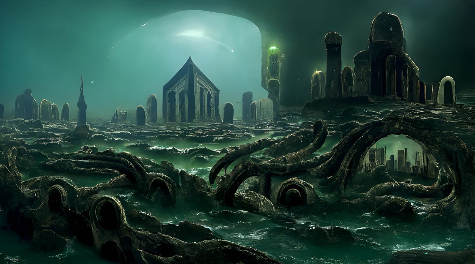 Eldritch Metropolis Rises from Dark Depths