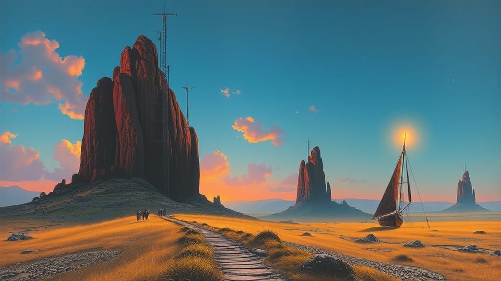 Pink Floyd High Hopes Album Cover in Art Nouveau Style