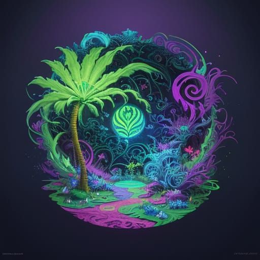 Psychedelic Portal to a Fantastical World
