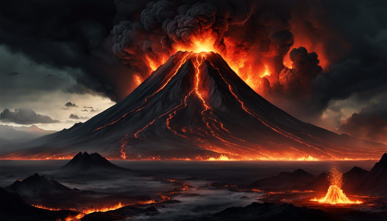 Mount Doom Erupts in Epic Fantasy Art
