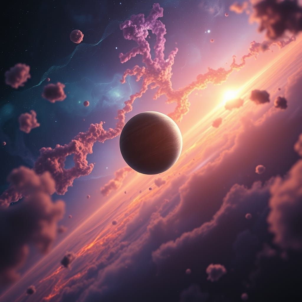 Rogue Planet Adrift in Vibrant Nebula