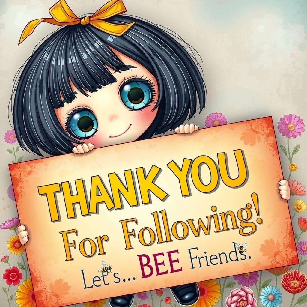 Adorable 3D Bee Girl in Whimsical Digital Art Style
