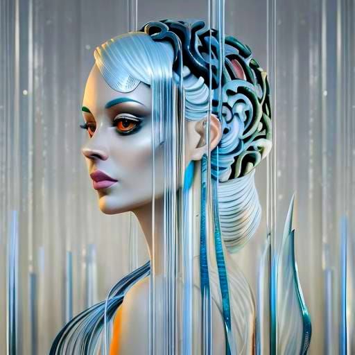 Surreal Psychedelic Tiger in Hyperrealistic Detail