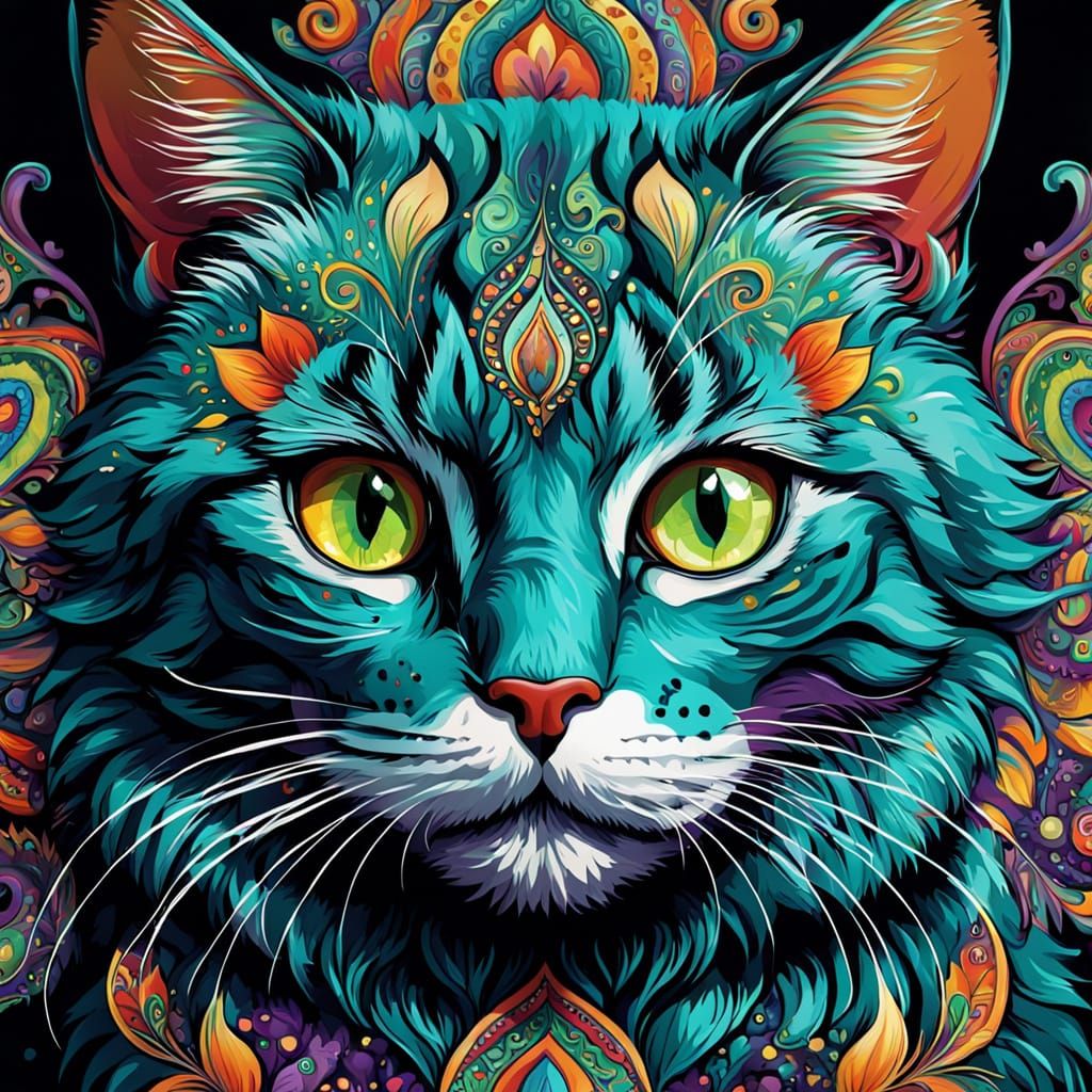 A vibrant cat ✨️😺