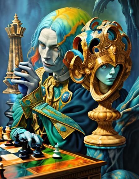 two blue jesters who lingers in the darkest mazes of GOD con...
