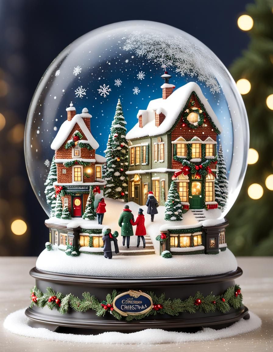 A charming snow globe