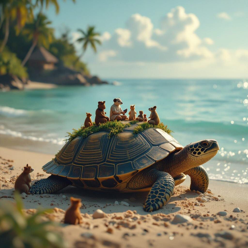 Miniature Island on Turtle Shell: A Poetic Ballad