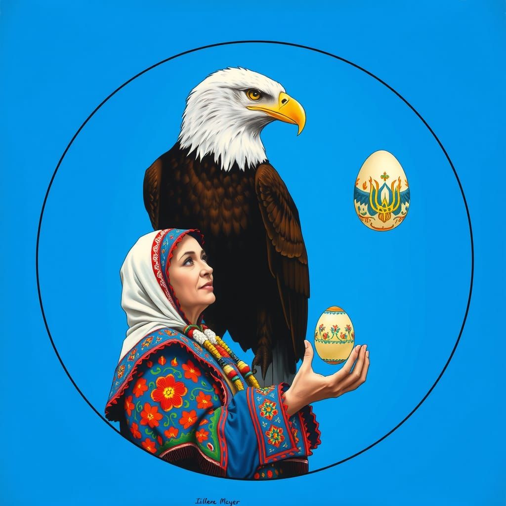 Ukrainian Folk Art Meets American Iconography in Vibrant, Ha...