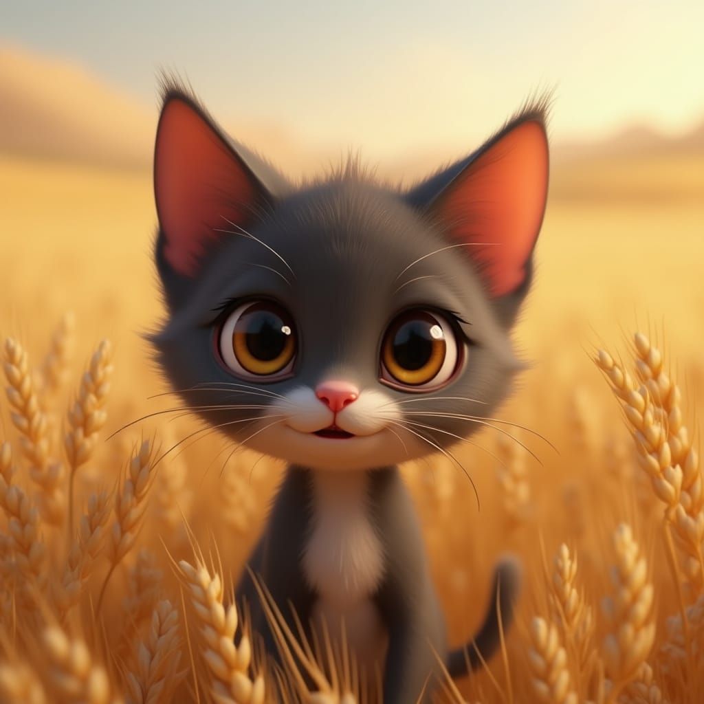 a highly detailed, close-up portrait of an adorable, thin, a...