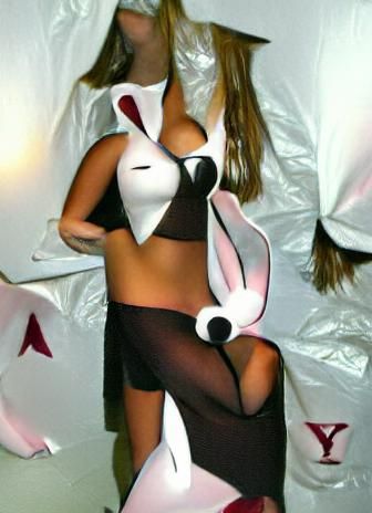 Vintage Inspired Playboy Bunny Costume in Dazzling Pink