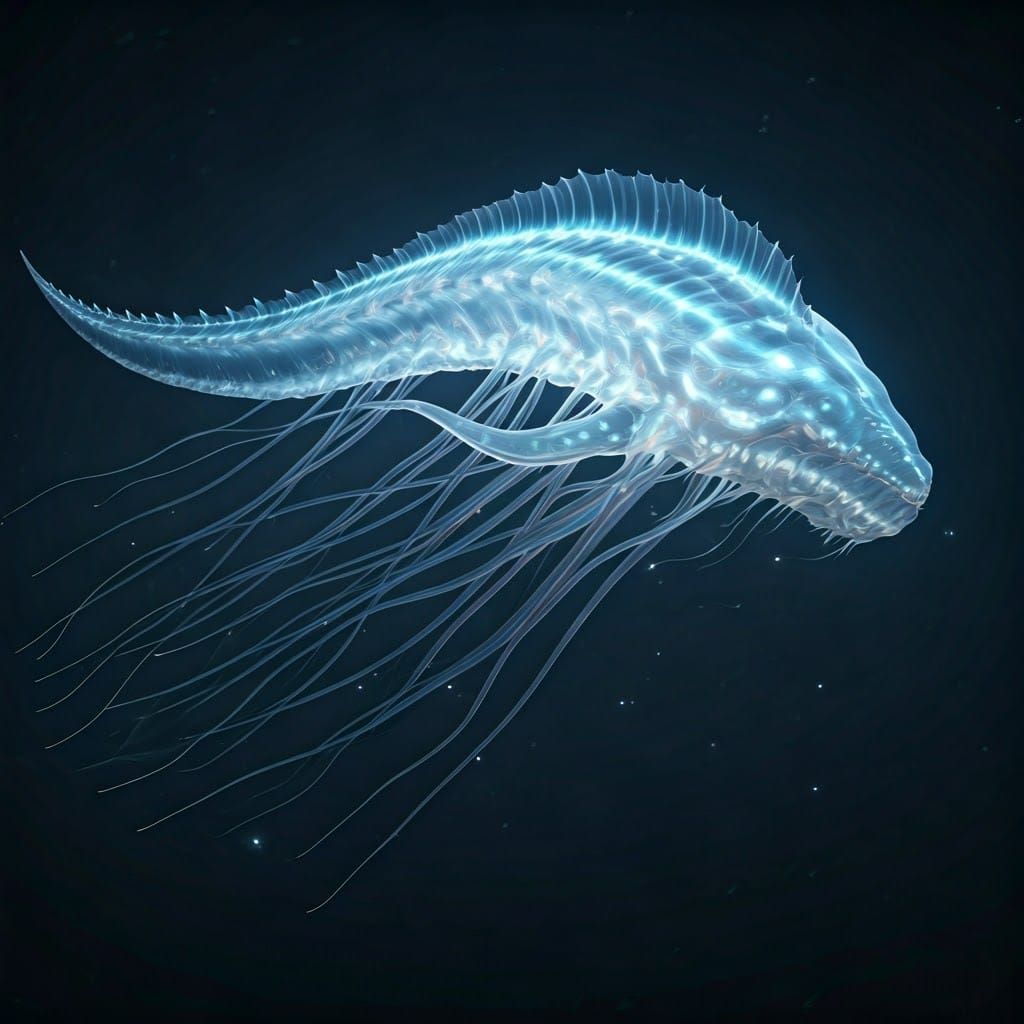 Glamorous Sky-Dwelling Leviathan in Ethereal Atmosphere