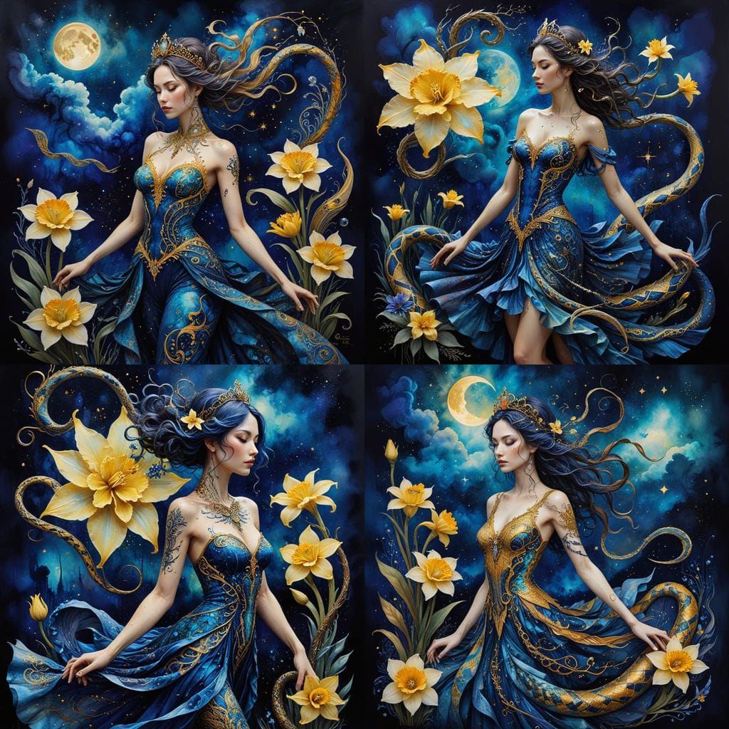 Magical Realism Painting with Intricate Details and Shimmeri...