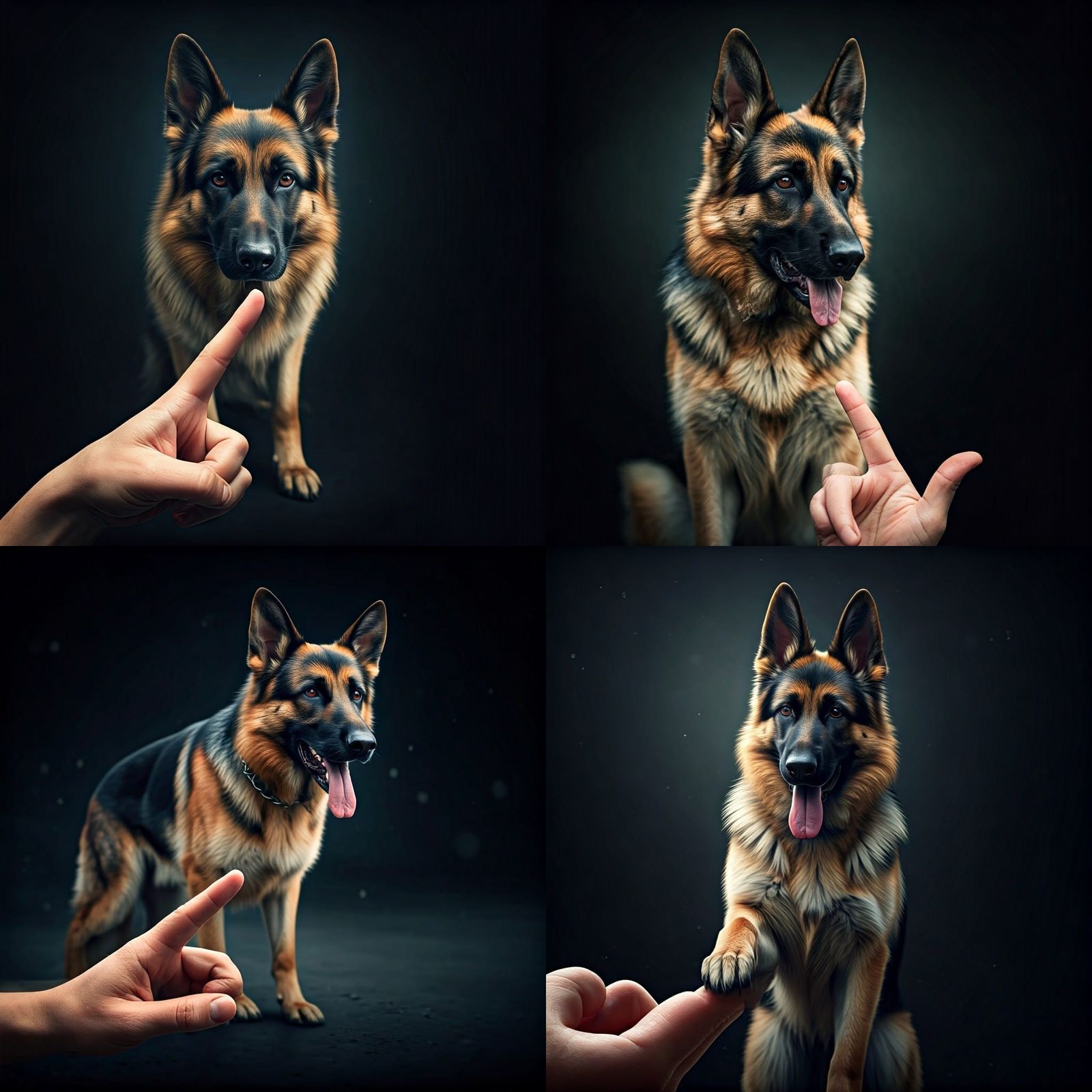 Epic 35mm Cinematic Portrait of a German Shepherd on a Finge...