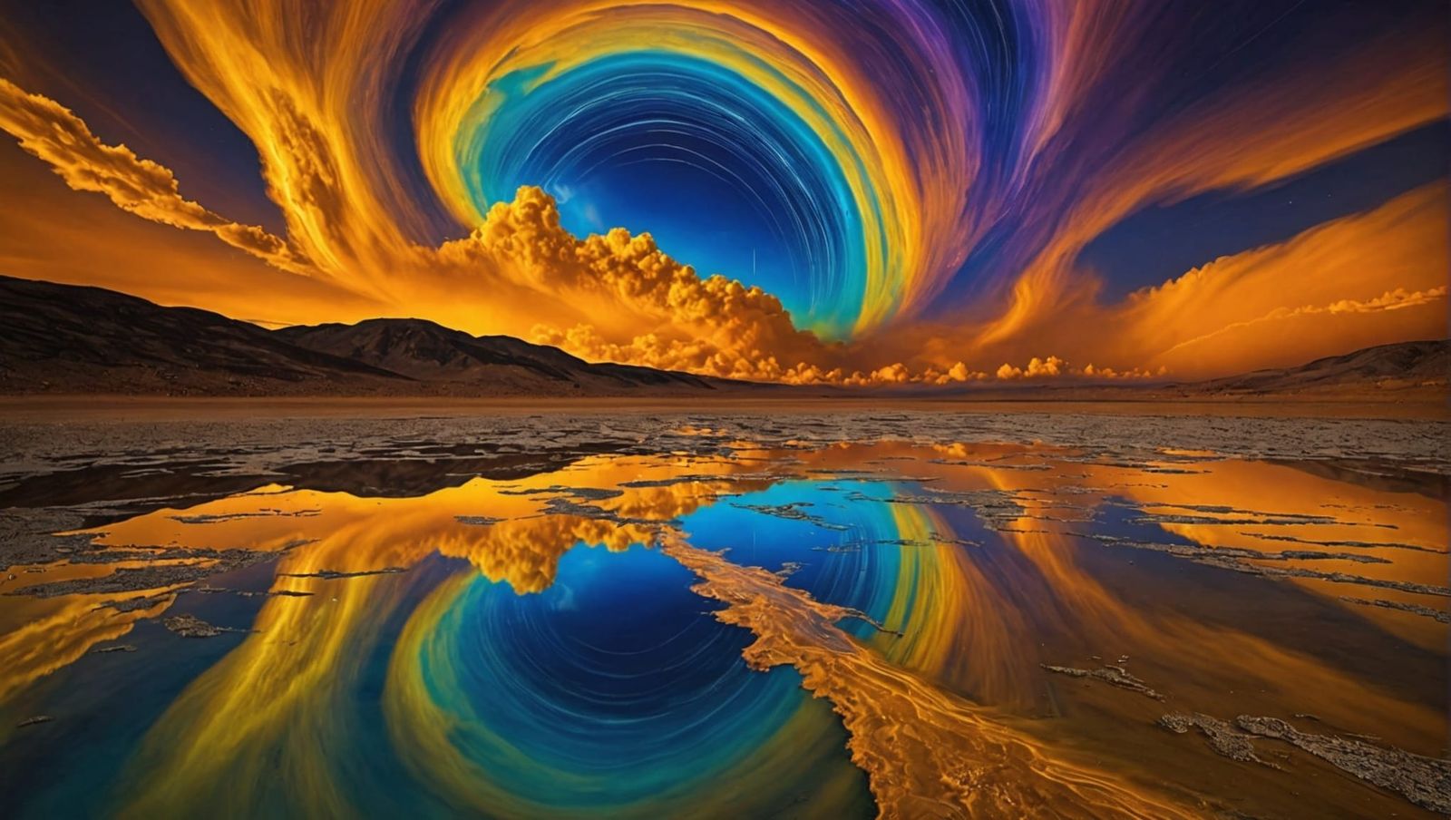 Elegant Acidic Pools in Hyperrealistic Photograph