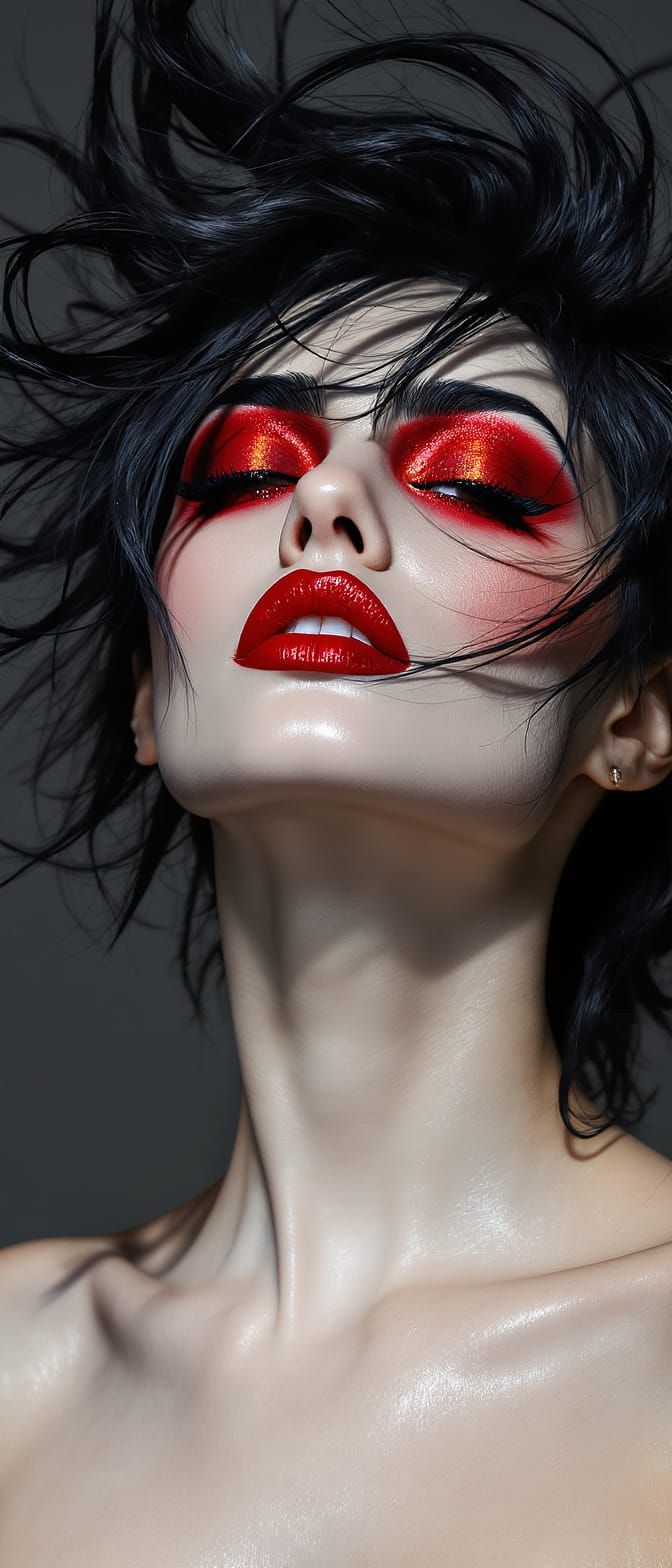 Defiant Elegance: A Hyper-Realistic Fashion Portrait