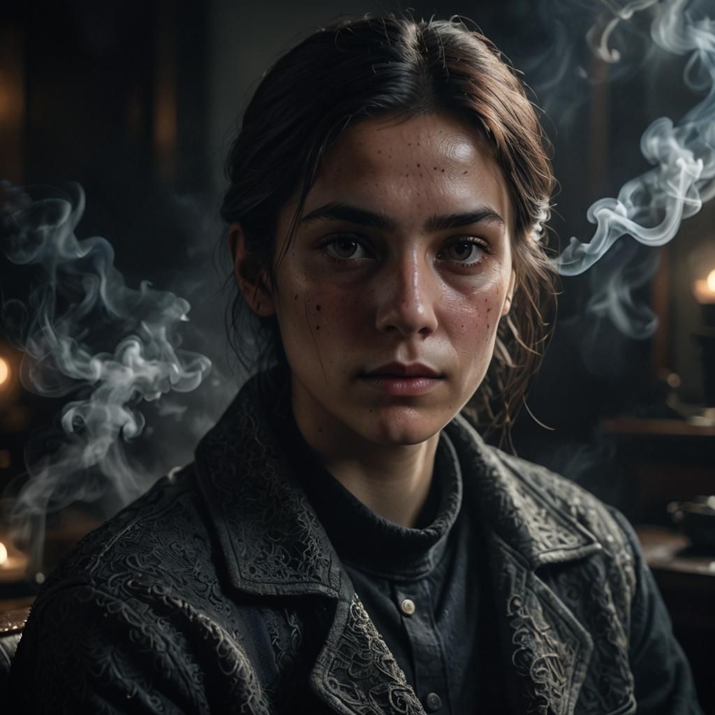 Hyper-Realistic Portrait of a Mysterious Figure