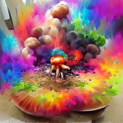 Cyberpunk Mushroom Apocalypse Unfolds