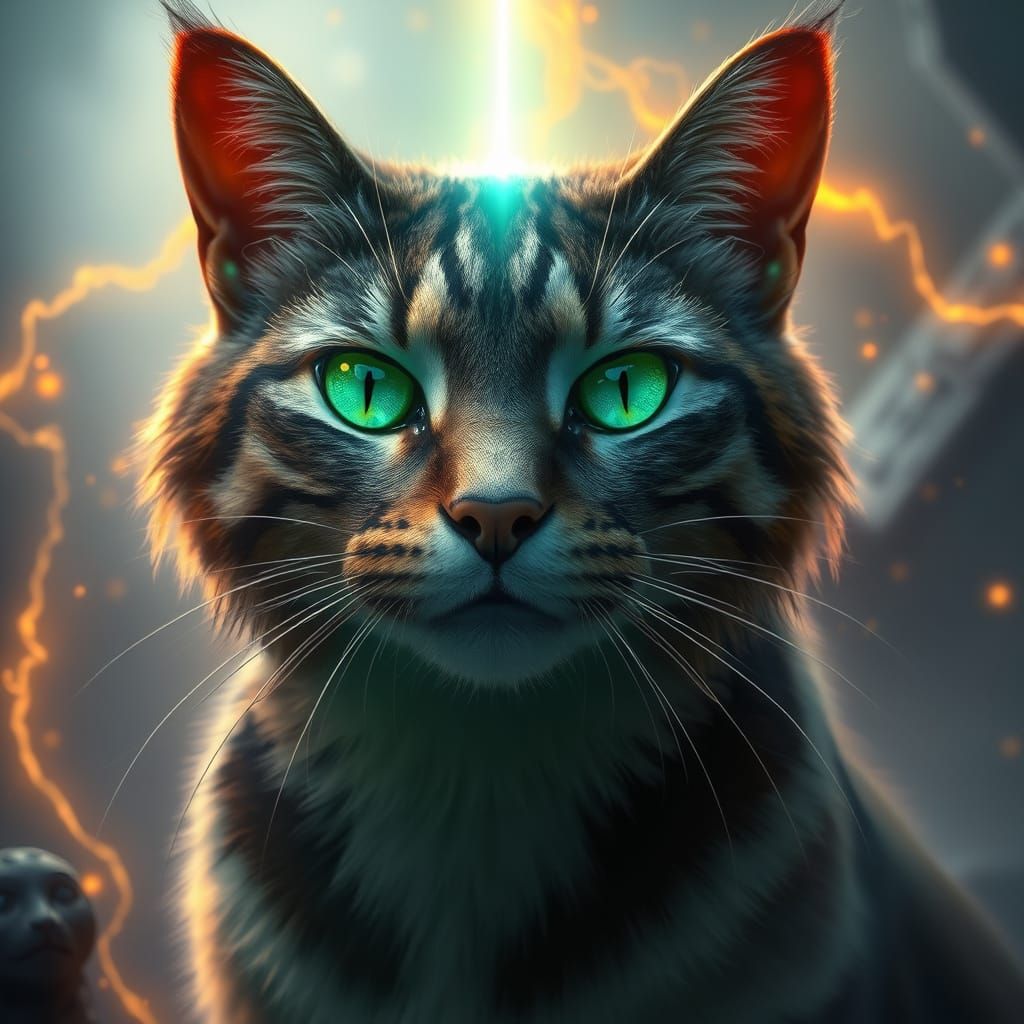 Majestic Feline in Ethereal Dreamlike Environment