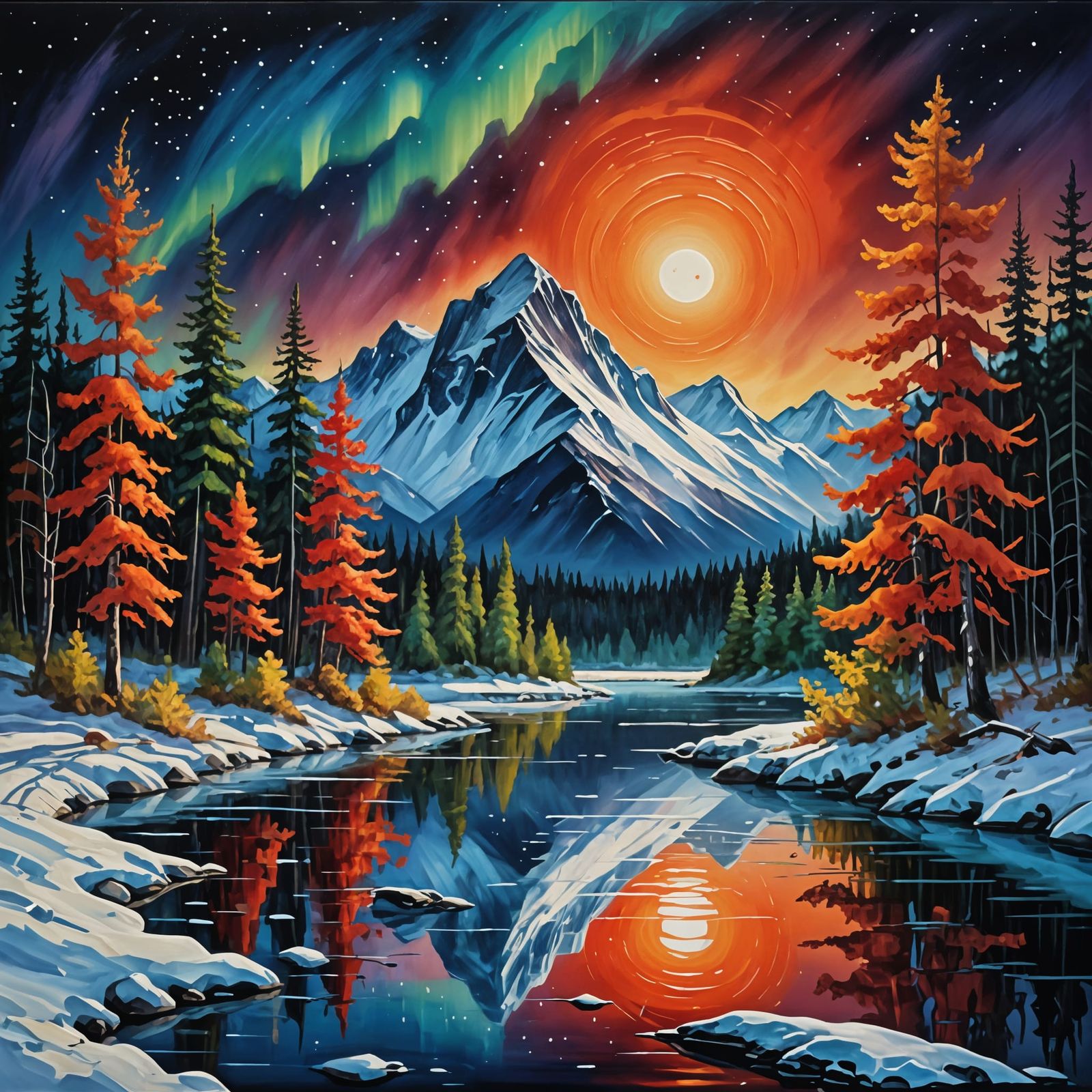 A stunning winter landscape.