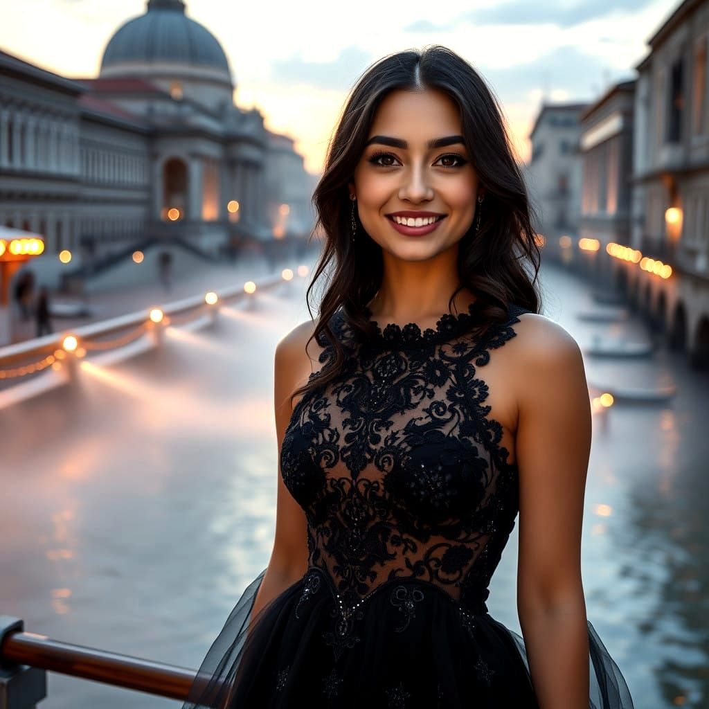 Thai Model Yaya-Urassaya Sperbund in Elegant Venice Portrait