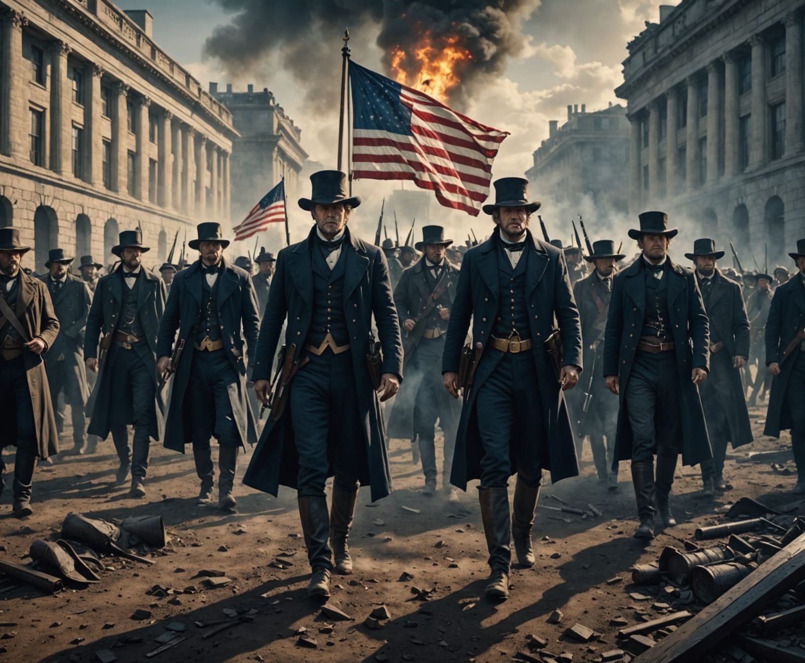 Patriots in Epic Cinematic Digital Painting