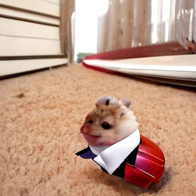 Adorable Business Hamster in Tuxedo Style