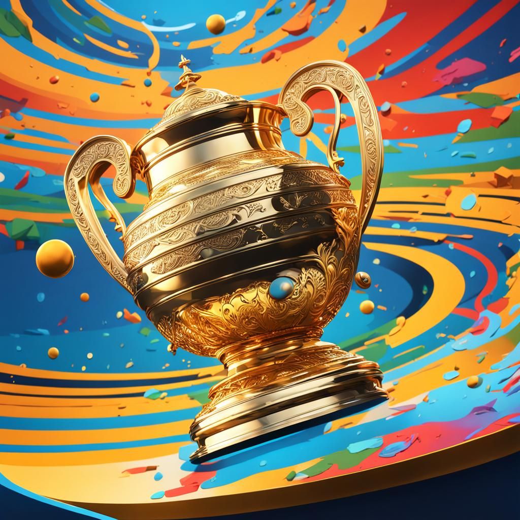 Australian Open Men's Trophy in Glorious Hyperrealism