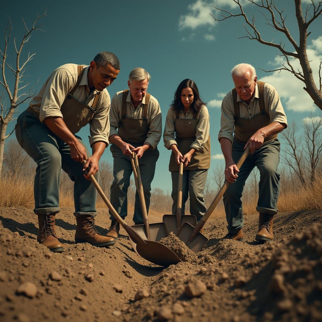 Rural South Laborers, circa 1930, in Earthy Tones