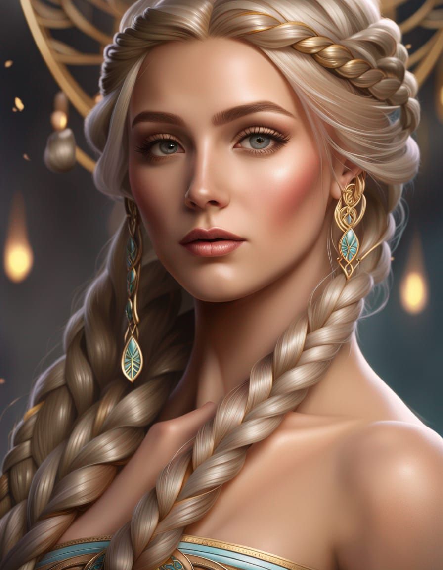 Norse Goddess in Ethereal Spring Elegance