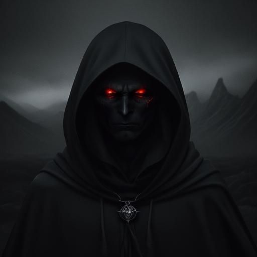 Surreal Dark Fantasy Figure Steps into Ominous Twilight