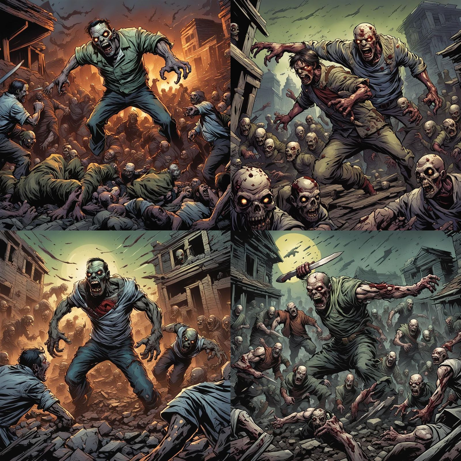 Apocalyptic Chaos in Comic Book Style