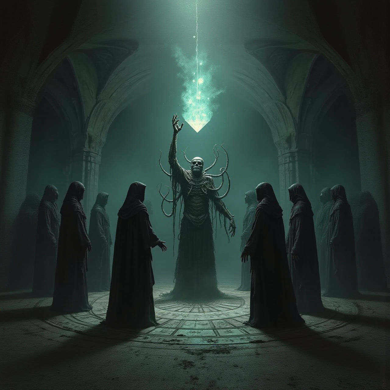 Eldritch Conclave: Undead Mindflayer and Crystal