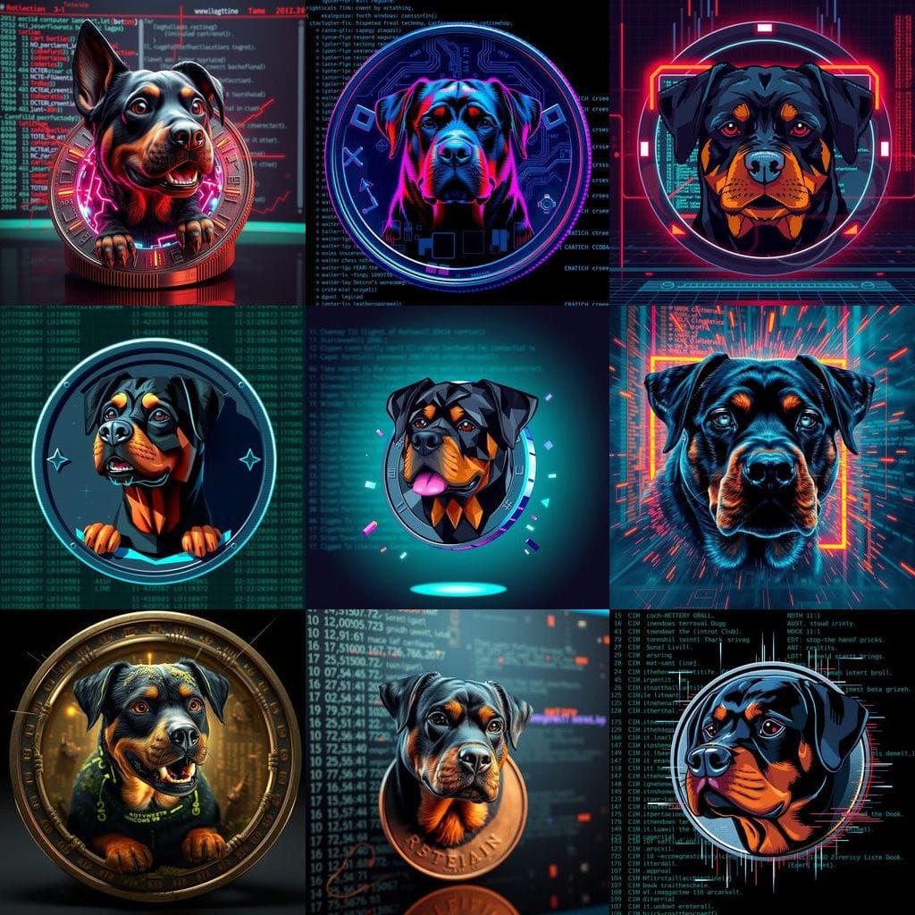 Cyber Rottweiler Emerge from Digital Terminal