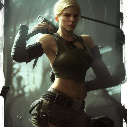 Ethereal Sonya Blade in Dark Fantasy Concept Art