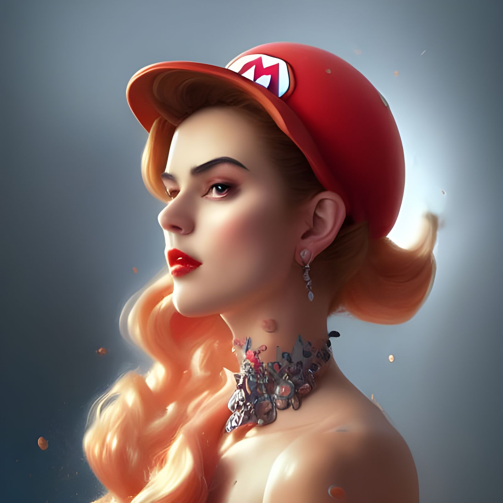 Ethereal Princess in Dark, Hyper-Realistic Gothic Portrait