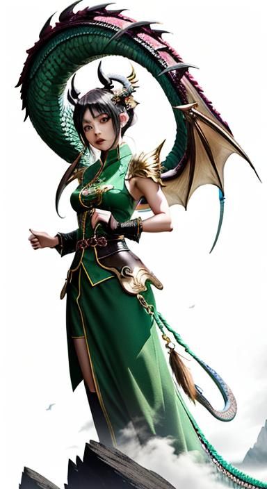 Jade Chan as a Dragon