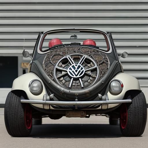 Surreal Steampunk 1966 Volkswagen Bug Spider Man Edition