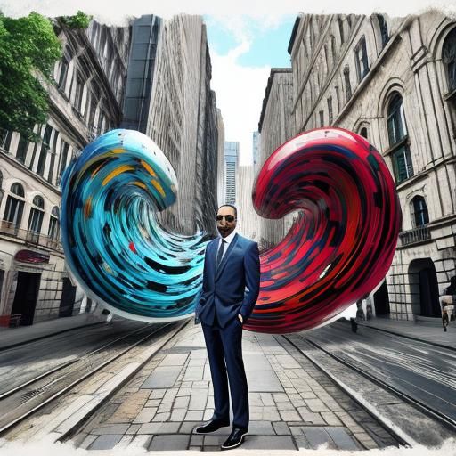 Abstract Surrealism Art Piece with Unconventional Elements