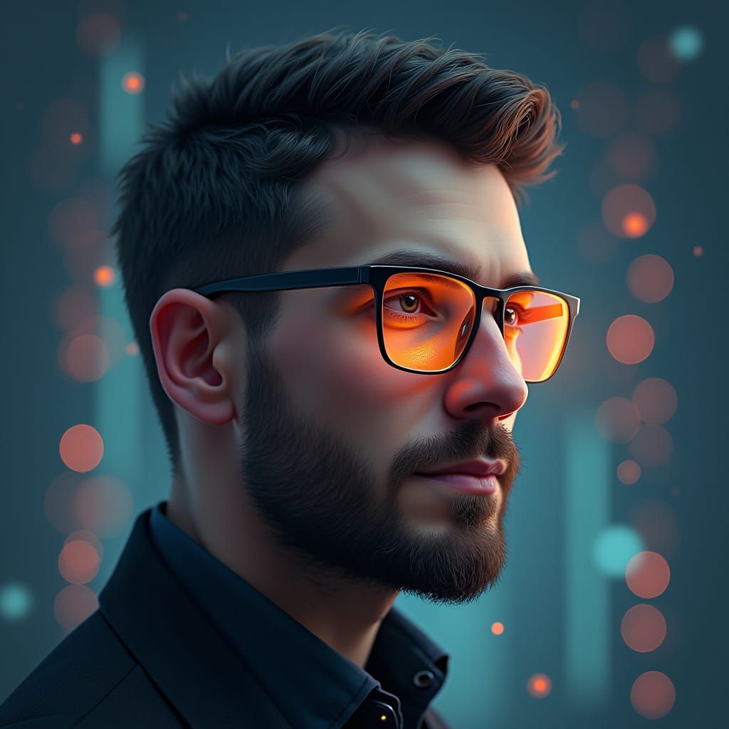 Abstract Portrait of a Prompt Engineer in Digital Art Style