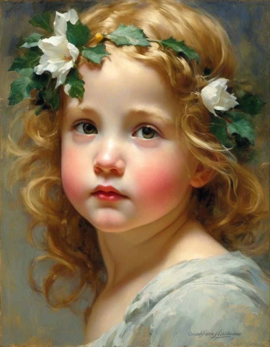 Ethereal Young Girl as Whimsical Christmas Elf in Vibrant Wa...